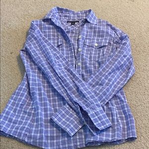 Banana Republic button down plaid women’s shirt